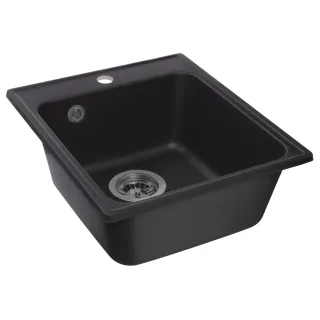 Мойка кухонная Reflexion Quadra 43-BL RF0243BL черный